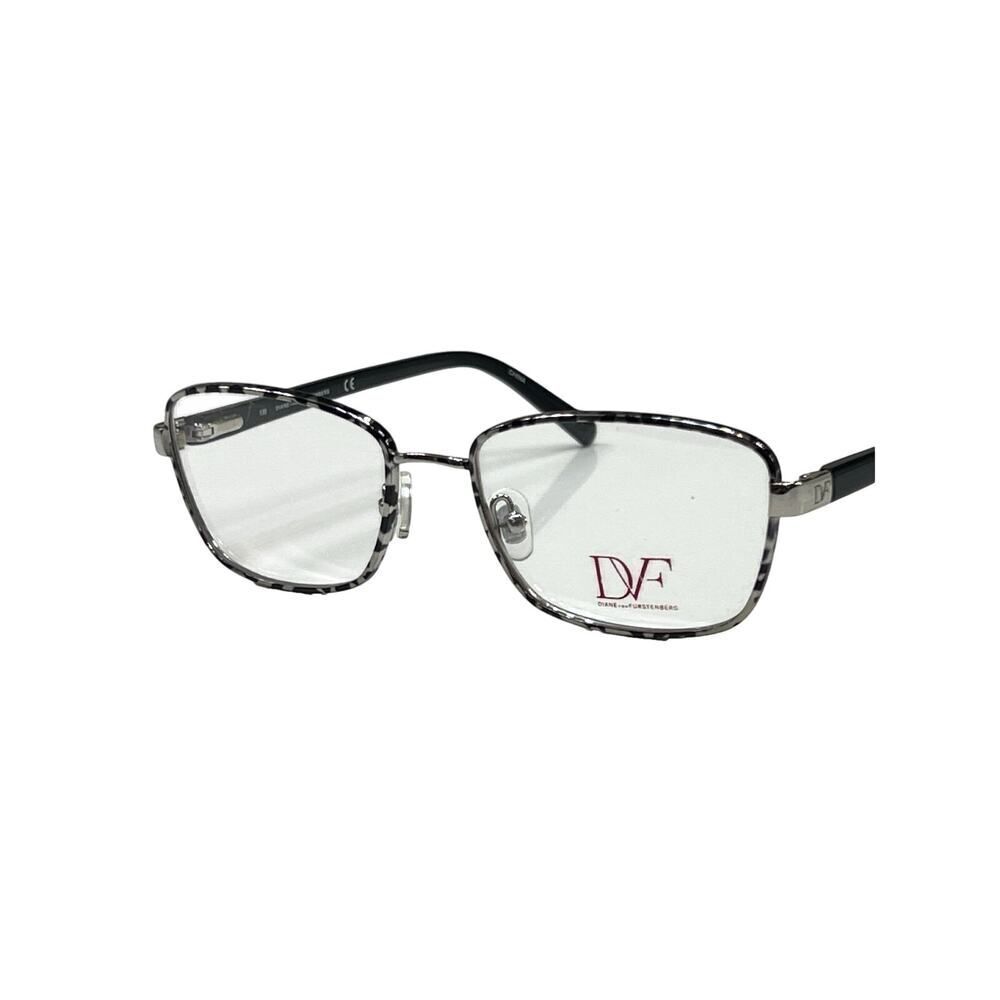 NEW Diane von Furstenberg DVF 8052 001 Marbled Gray Eyeglasses Frames 52-17-135